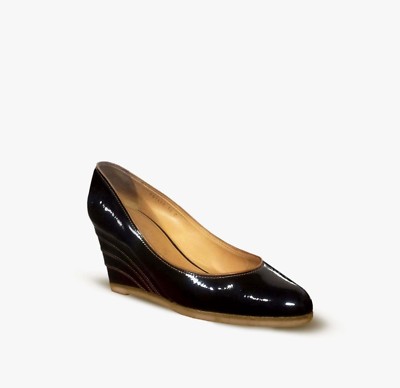 SALVATORE FERRAGAMO Women Wedge Shoes Size 41 Formal Black  display picture 3