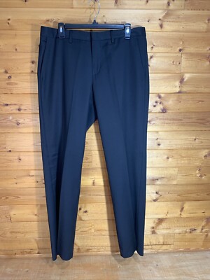 slim fit dress slacks Men's Black Modern Fit Suit Pants 52
