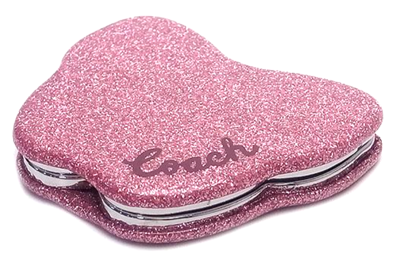 🩷Coach Glitter Butterfly Compact Mirror - CF154 Taffy
