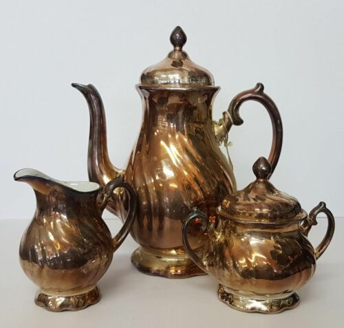 Fine 3-Piece WMF Marked Lidded Coffee Set Silver on Porcelain VGC, Pot H 26 cm - Picture 2 of 12