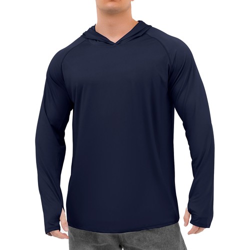 Protección solar manga larga camisa solar UV SPF pesca sudadera con capucha camiseta sudadera - Imagen 19 de 21