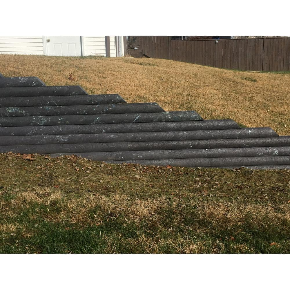 3 in.x4 in.x8 ft. Black Recycled Plastic Lumber Landscape Timber Edging