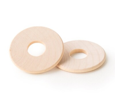 #ad #ad Washers 24 Hard Wood 1 1 2 Inch Circle Donut Washer Woodlets with 1 2quot; Hole $12.97