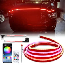 71'' RGB Start Scan Dynamic LED Car Hood Light Strip APP For Dodge RAM 1500 2500