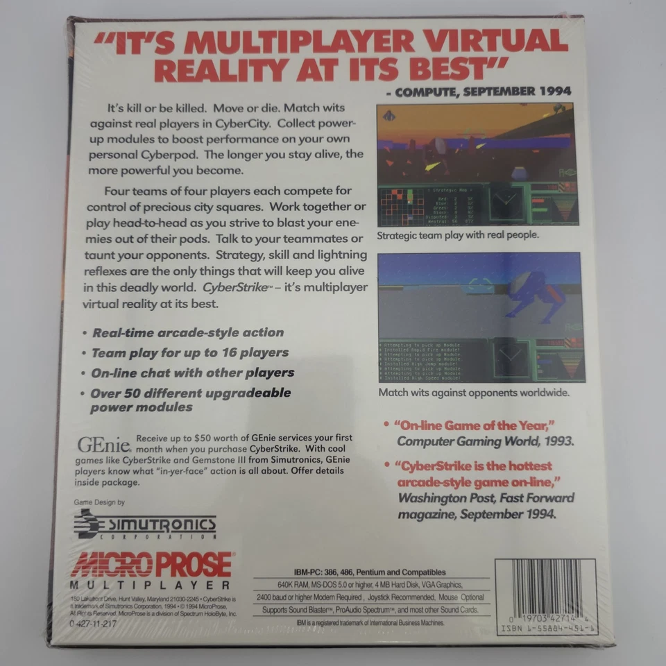 CyberStrike, 1994, Big Box, New & Sealed - Image 3 of 4