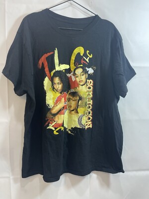 TLC No Scrubs Adult Size 2X Black Short Sleeve Graphic T TLC No Scrubs Adult Size 2X Black Short Sleeve Graphic T