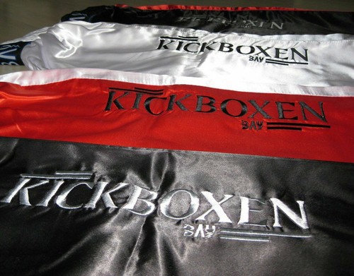 BAY® edel STICK Kickboxhose Kickboxen Kickbox-Hose Thaiboxen lang Satinhose lang - Bild 2 von 17