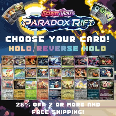 Pokemon Paradox Rift Single Cards – Choose Your Card, Near Mint Or Better Condition