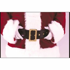 61" Deluxe Black & Gold Santa Belt - Morris Costumes
