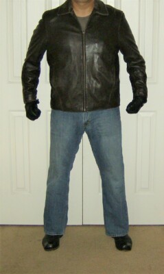 Izod Brown Sleek Bomber Jacket Size Large