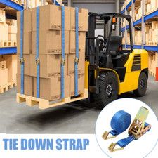 Ratchet Straps Tie Down 4 x 25mm endless 5 Metre Blue1500kg Lashing Straps UK