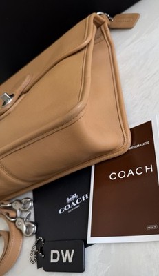 COACH VINTAGE CAMEL WILLIS TOP HANDLE CROSSBODY BAG NICKEL 9927