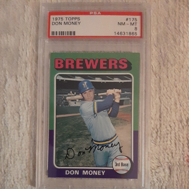 1975 Topps Mini Baseball #175 Don Money PSA 8