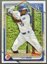 2024 BOWMAN TONY RUIZ #BP-80 KANSAS CITY ROYALS PROSPECT 1ST BOWMAN PAPER