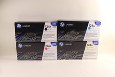 HP 124A TONER 4-PACK LASERJET CMYK Q6000A Q6001A Q6002A Q6003A  NEW  LOT OF 4