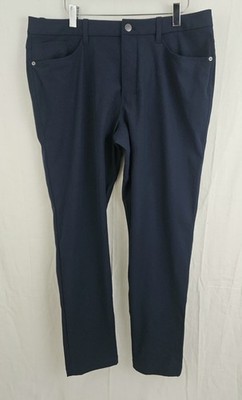 Lululemon 34x30 ABC Commission Classic Tech Chino Warpstreme Pants Navy Free S/H