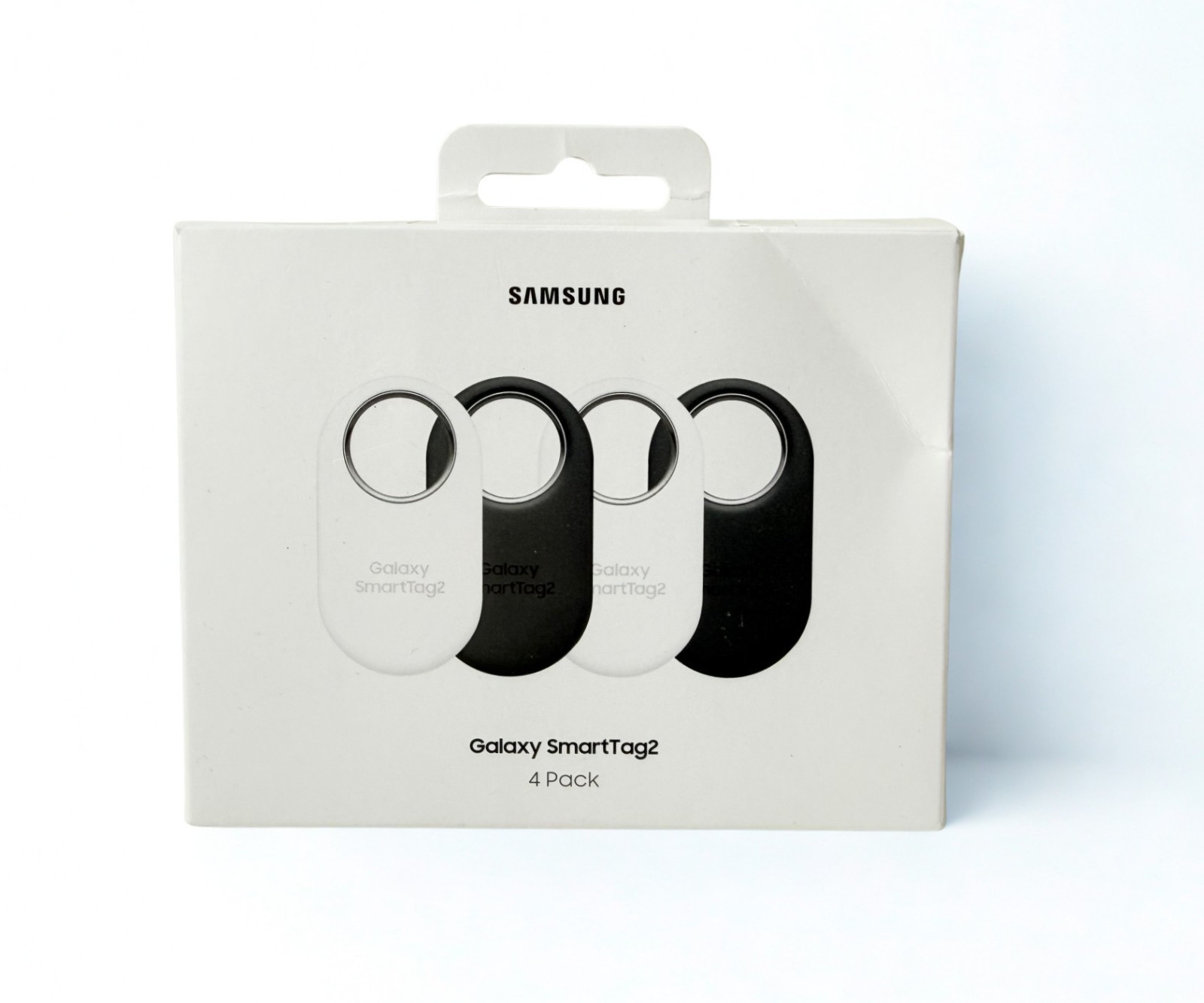 Samsung Galaxy SmartTag2 Bluetooth Tracker 4 Pack Find Lost Mode 2 Black 2 White