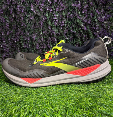 Brooks Cascadia 15 Mens Size 11D Black Raven Cherry Tomato Running Shoes Comfort