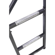 Foldable Pickup Truck Tailgate Ladder - Universal Fit Durable Aluminum Step