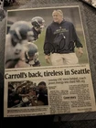 Pete Carroll Autographed Newspaper 2 NFL