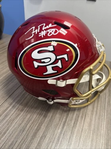 Jerry Rice San Francisco 49ers Autographed Riddell Rep