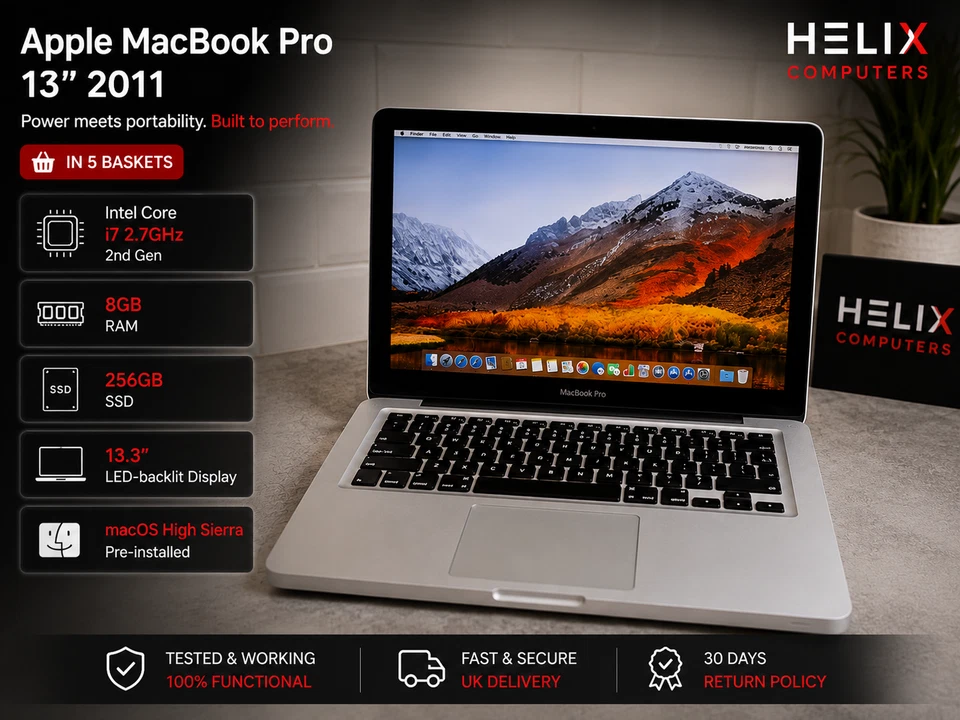 Apple MacBook Pro 13" 2011 · i7 · 8GB · 256GB, photo 1 of 5