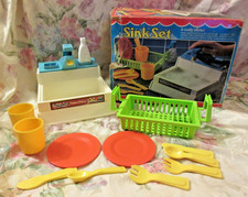 Vintage Fisher Price Fun with Food Sink Set 918 w/ Box Partial See Description