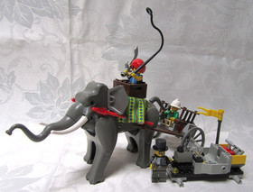 VINTAGE LEGO ORIENT EXPEDITION 7414 ELEPHANT CARAVAN W/ CARDS 2003  RETIRED USED