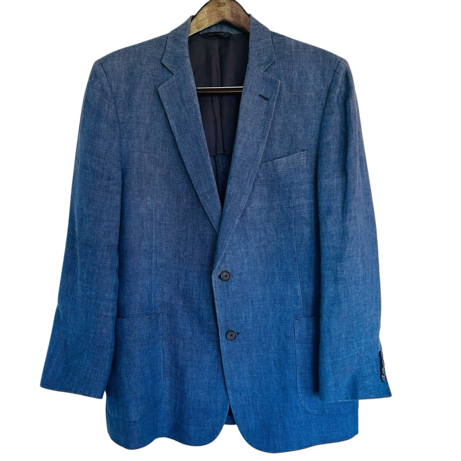 Brooks Brothers 1818 Regent Loro Piana “Leo Master” Linen Sport Coat 42R Blue