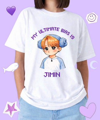 BTS JIMIN CHIBI T-SHIRT SWIM ARIRANG CONCERT FANMADE GIFT FOR ARMY