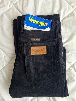 Vintage Wrangler Blue Bell Black Cordhose Deadstock Neu mit Etikett W27 L36 Belgien