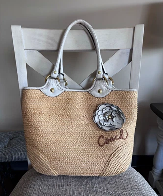 Coach Floral Bags & for Straw Exterior Women for sale | eBay