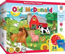 Masterpieces 24 Piece Old McDonald Sing-A-Long Sound Floor 18"x24", Assorted