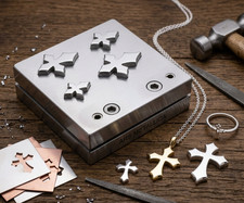 4 STANZEN GOTISCHES KREUZ STAHL SCHEIBENSCHNEIDER SCHMUCK DAPPING BLECH SCHNEIDEN