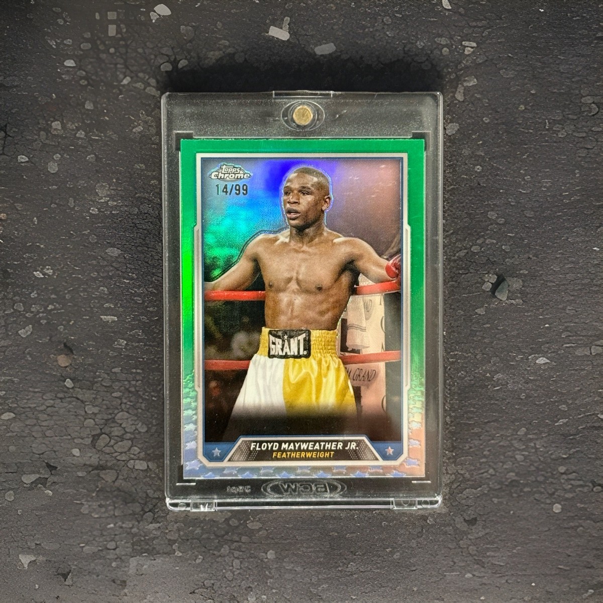 2024 Topps Chrome Boxing Floyd Mayweather Jr. Green Refractor /99