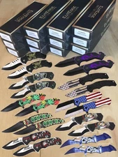 (WHOLESALE LOT x 40) ElitEdge Mixed Variation Spring Assisted Pocket Knife