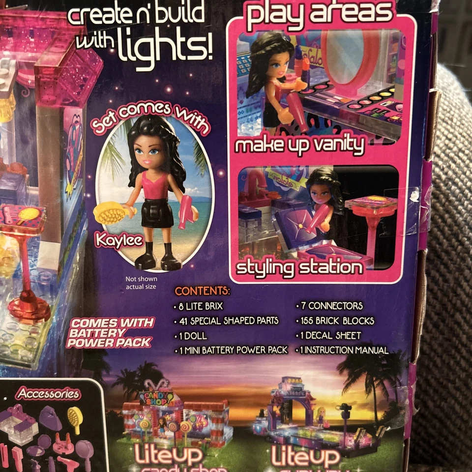 NIB  Lite Brix Lite Up Sparkle Salon With Kaylee - Image 4 of 4