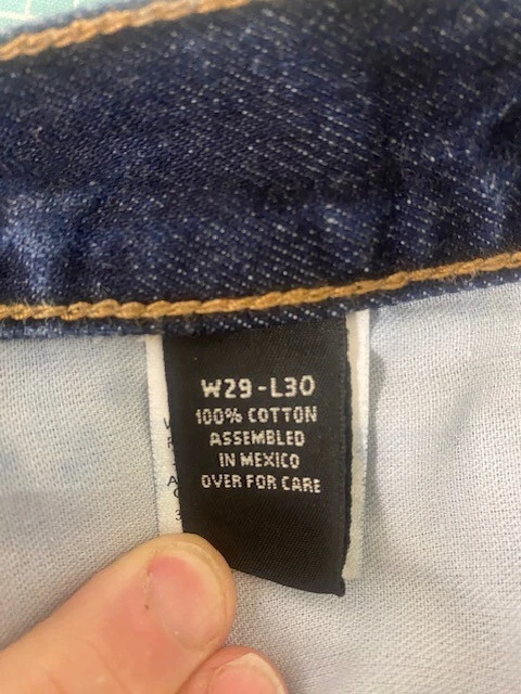 Structure 男式牛仔裤 29X30 蓝色牛仔休闲版型深冲洗棉 — 第 4/4 张图片