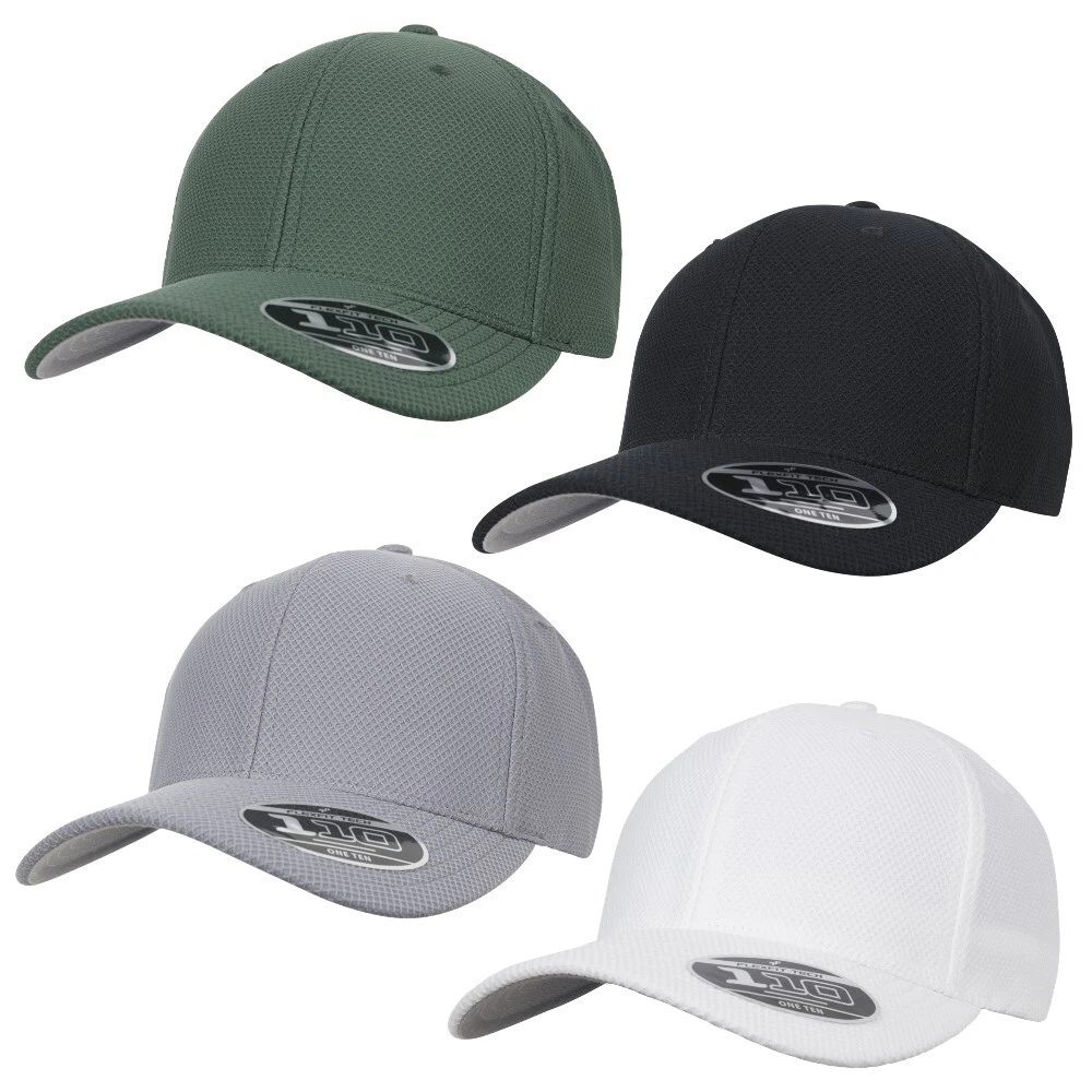 Yupoong 110 Hybrid Flexfit Cap Curved Visor Cap 6 Panel Baseball Cap Hat Cappy Head
