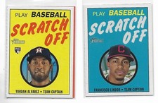2020 Topps Heritage SCRATCH OFF Pick-A-Card Yordan Alvarez RC Francisco Lindor +