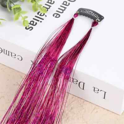 120cm Sparkle Shiny Hair Tinsel Hair Extensions