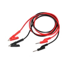 High Voltage Dual-ended Test Clips Leads Cable Banana Plug to Alligator Clip 10A