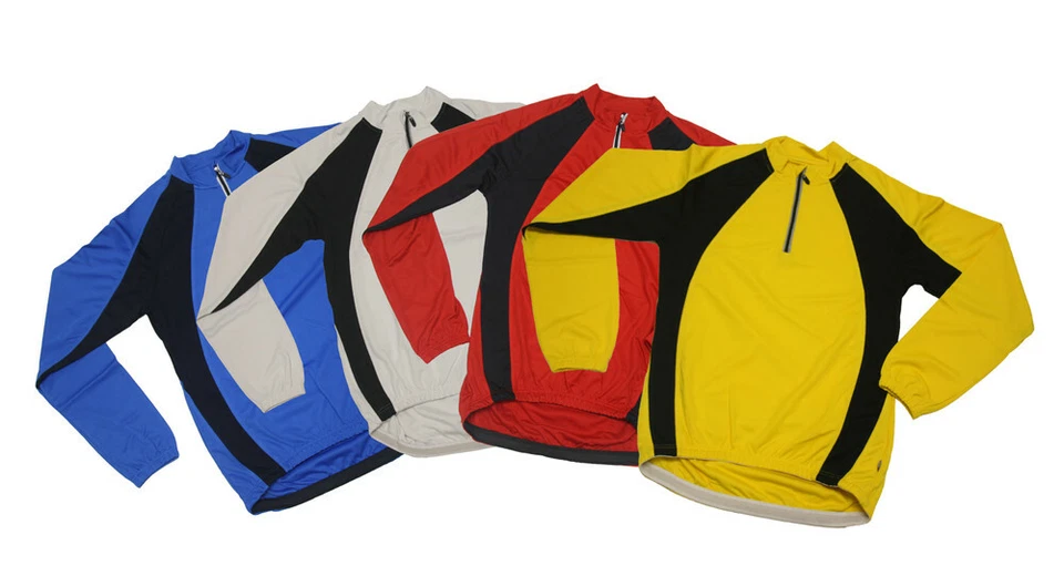 MARKENLOS Langarm Radshirt Radtrikot Herren Bike-T-shirt Fahrradtrikot Bikeshirt