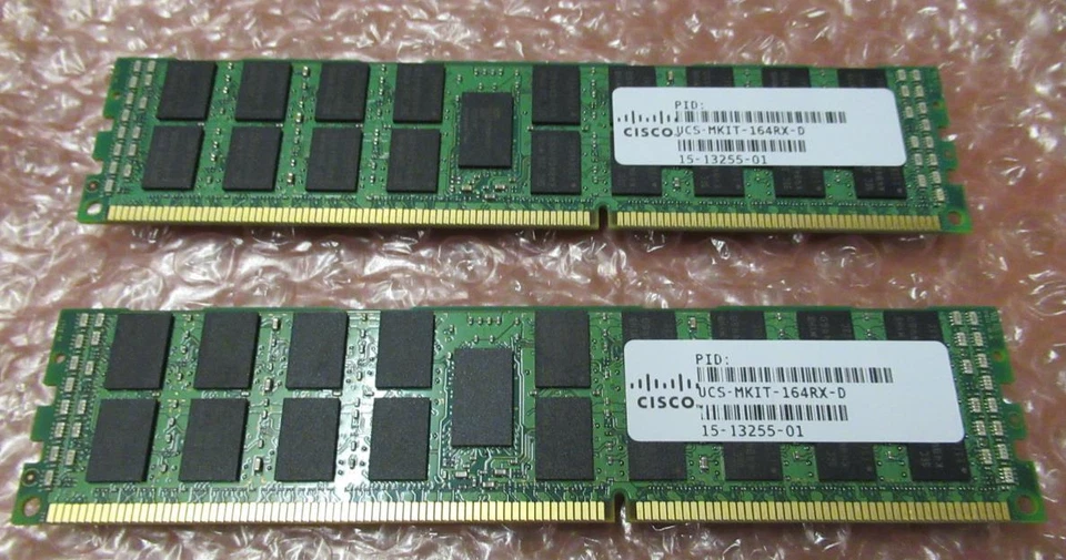 Cisco 32GB Kit (2 x 16GB) PC3L-10600R 4RX4 15-13255-01 UCS-MKIT-164RX-D Memory - Image 2 of 2