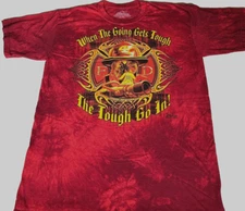 Firefighters  "The Tough Go In' T-Shirt Tie Dye Size Large The Mountain Tag New