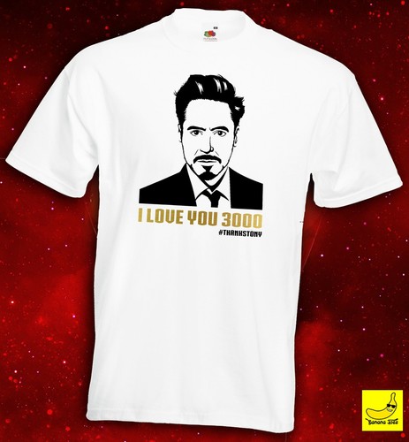 Camiseta Marvel Avengers I Love You 3000 Endgame Ironman Robert Downey JR Marvel - Imagen 2 de 4