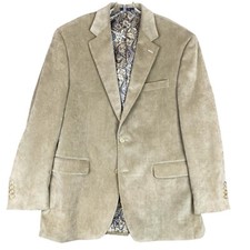 Ralph Lauren Corduroy Blazer Mens Size 41R Beige Tan Jacket Sport Coat Lined