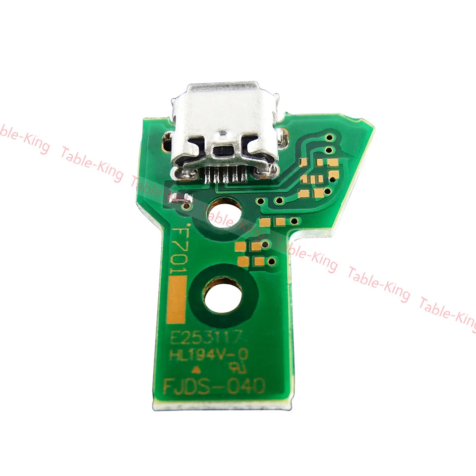USB Power Charging Port Board+12 pin Cable for For Sony PS4 Controllers JDS-040 - Image 2 of 4