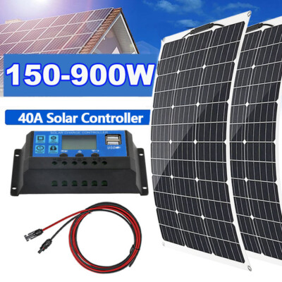 300W 600W 900W Watt 12V Monocrystalline Solar Panel for RV Home Rooftop ...