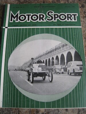 MOTORSPORT MAGAZINE DEC 1959 PIRELLI TYRE FORD ANGLIA SHORROCK SPRITE BONNEVILLE